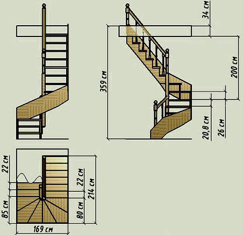 Схема Лестницы На Второй Этаж Фото