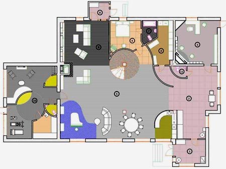 Toegangsdeur naar het huis voor feng shui. het huis is gepland voor ... Kenmerken negatieve energie in huis